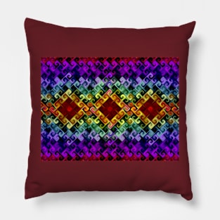 Colorful Rainbow Border Pillow