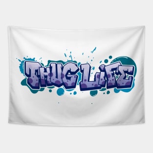 Thug Life Graffiti Art Tapestry