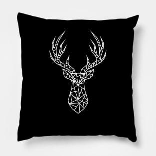 Geometry deer in white Pillow