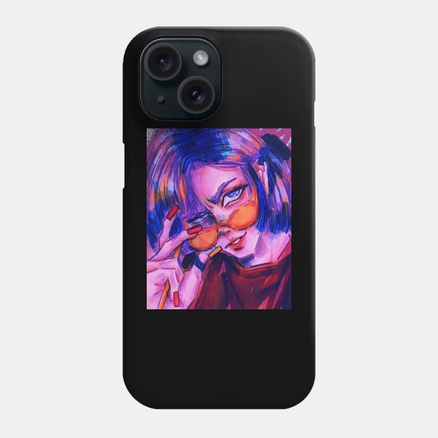 Badass anime girl Phone Case by CheriBeanArt