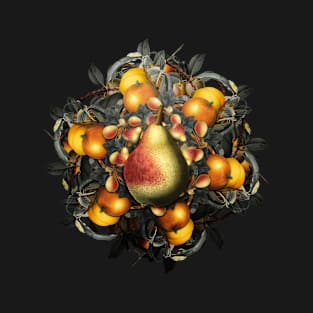 Vintage Pear Fruit Wreath T-Shirt