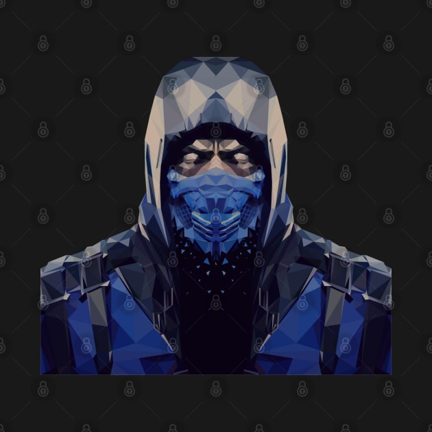 Sub-Zero in Lowpoly Style by mylistart