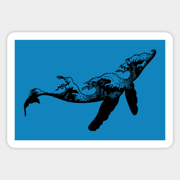 Whale Design Sea Waves Ocean Lover Sea Life Tattoo Design Whale Sticker Teepublic Uk