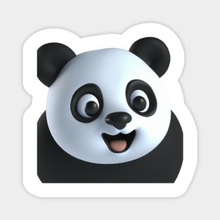 Panda Funny with Cute Smile Magnet