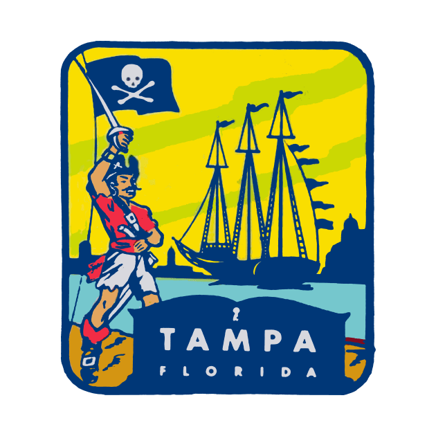 Vintage Tampa Florida Decal by zsonn