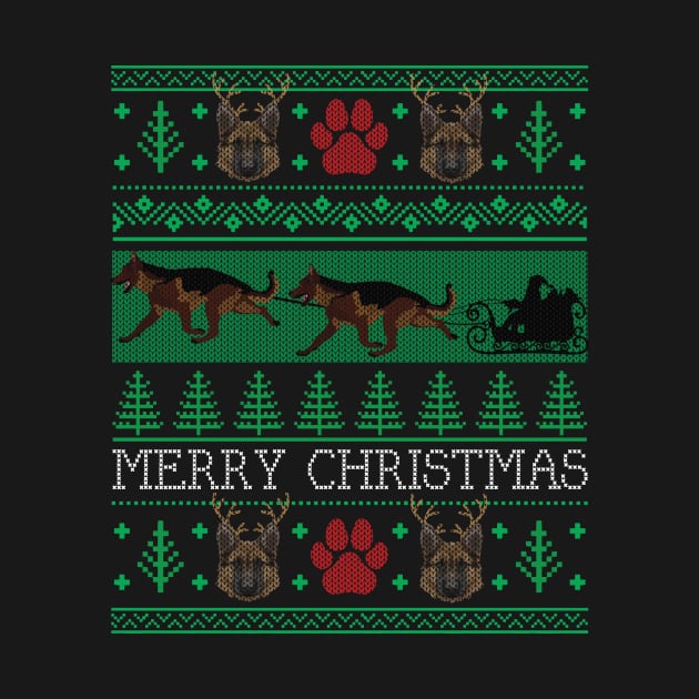 Christmas German Shepherd Dog Lovers Owners Ugly Christmas Sweater by mrsmitful01