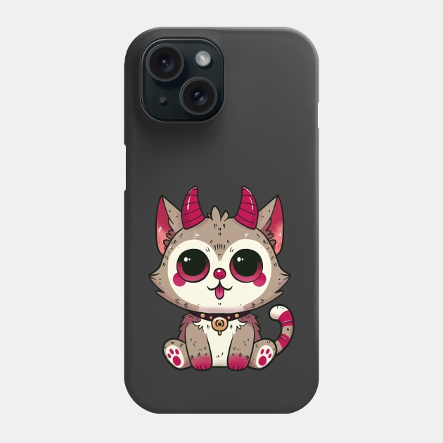 Krampus Kitten Phone Case by KilkennyCat Art