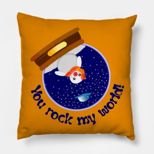 Snow Globe: Rock my world Pillow