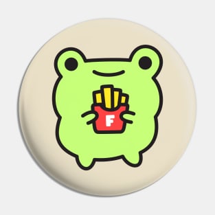 Frog with fries Pin