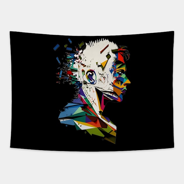 Abstract Man Tapestry by AI INKER