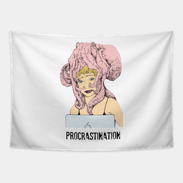 Procrastinate Tapestry by makegoodart