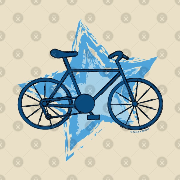 Blue Bike Star by Barthol Graphics