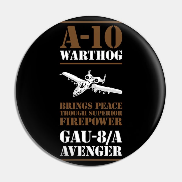 A-10 Warthog GAU-8/A AVENGER Pin by CreativeWear