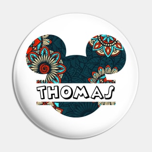 Thomas Name With Seamless Pattern Pin