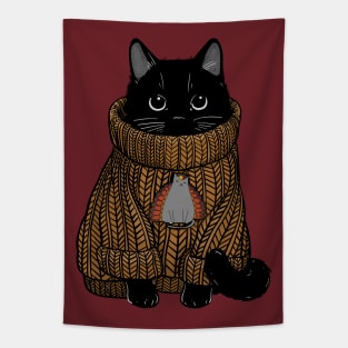 Cozy Turkey Sweater Cat Tapestry