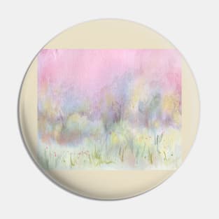 Sunrise Foggy Morning  Watercolour Landscape Painting Pin