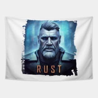 Rust Square Rough Edge Tapestry