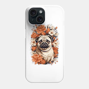 Pug in Bloom Phone Case