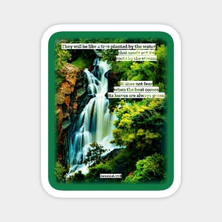 Trees planted by the water - Jeremiah 17:8 Magnet