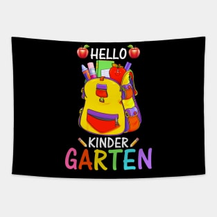 Hello Kindergarten Teacher Student Back To School Present Tapestry