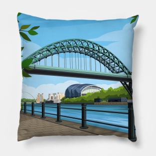 Newcastle Tyne Bridge, Tyne and Wear in England Pillow