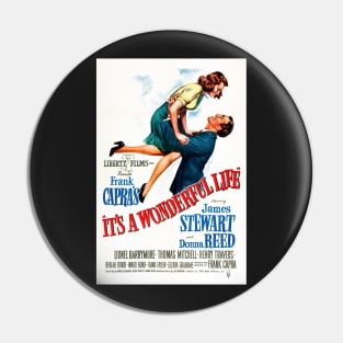 Restored It's A Wonderful Life" Movie Print Featuring Jimmy Stewart and Donna Reed Pin