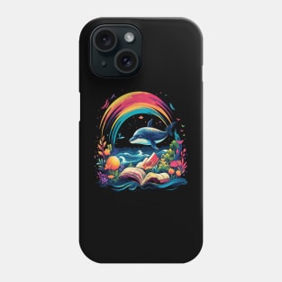 Whale Reads Book Phone Case