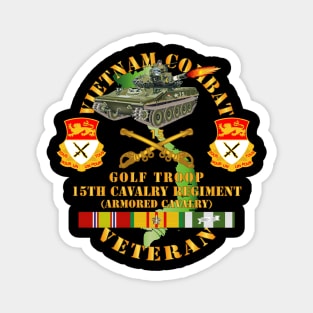 Vietnam Combat Veteran w  15th Cavalry Regiment - Armored Cav w VN SVC Magnet