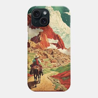 Peru Machu Picchu Starry Night Tourism Vintage Poster Art Phone Case