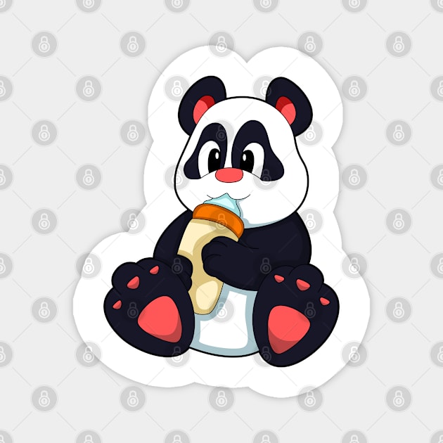 Panda with Baby bottle with Milk Magnet by Markus Schnabel