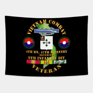 Vietnam Combat Infantry Veteran w 4th Bn 47th Inf  (Riverine) - 9th ID SSI Tapestry