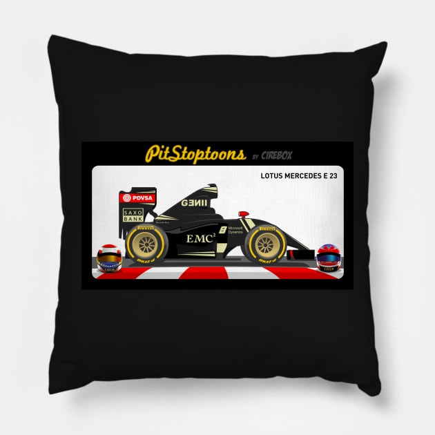 LOTUS MERCEDES E23_ 2015 Pillow by Cirebox