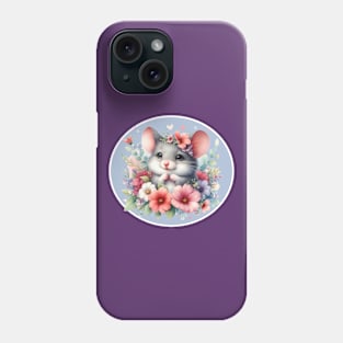 Cute Sweet Mouse Surrounded By Flowers Phone Case