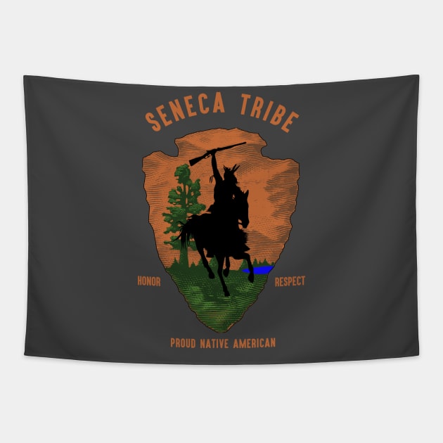 Seneca Tribe Native American Honor Respect Vintage Arrow Tapestry by The Dirty Gringo