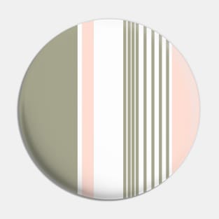 Color Block Stripes Peach and Green Pin