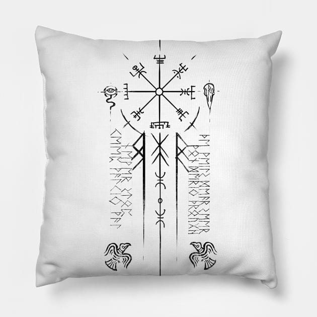 Vals Vegvisir Pillow by Cleo Naturin