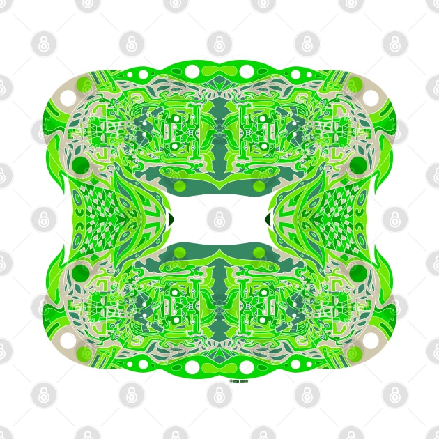 green mayan spaceship ecopop by jorge_lebeau