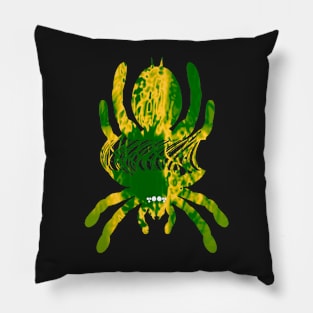 Tarantula Silhouette 53 (Tie Dye) Pillow