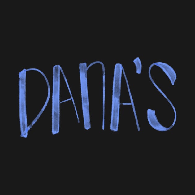 Dana's Text Watercolor Blue by AlishaMSchil