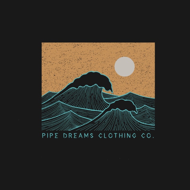 Sun and waves by Pipe Dreams Clothing Co.