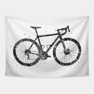 Road bike black and white Tapestry