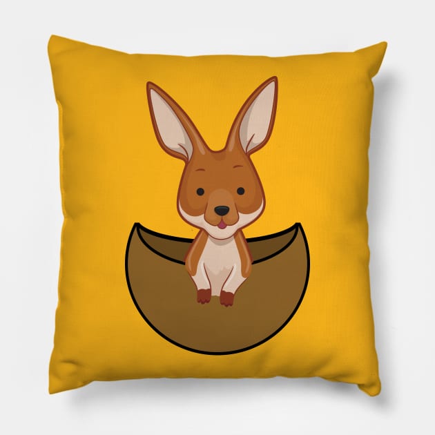 Kangaroo costume kangaroo baby Australian theme Pillow by Artstastic