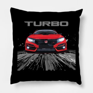 Turbo JDM Type Rallye Red FK8 Hatch anime style Pillow