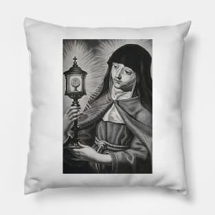 St Clare of Assisi Italian Catholic Saint Clare of Assisi Pillow