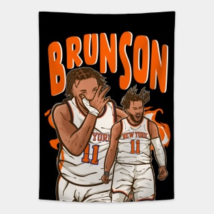 Jalen Brunson Cartoon Tapestry