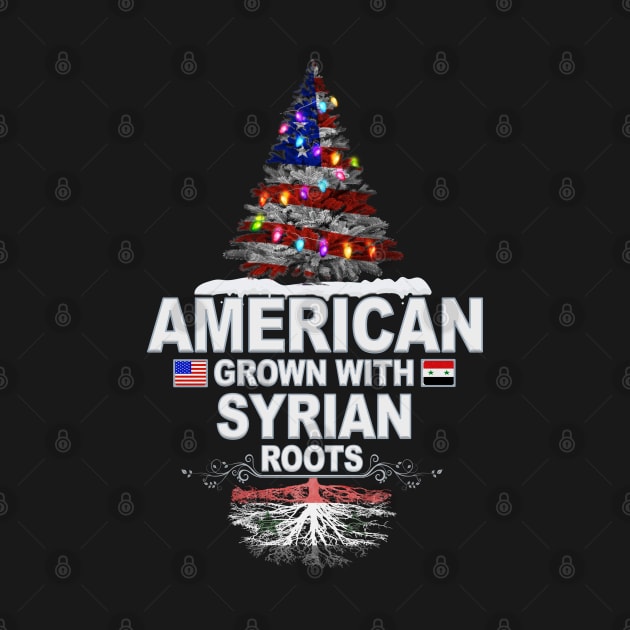 Christmas Tree  American Grown With Syrian Roots - Gift for Syrian From Syria by Country Flags