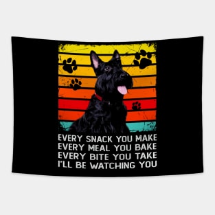 Whisker Whispers Terrier Every Snack You Make Statement Tee Extravaganza Tapestry