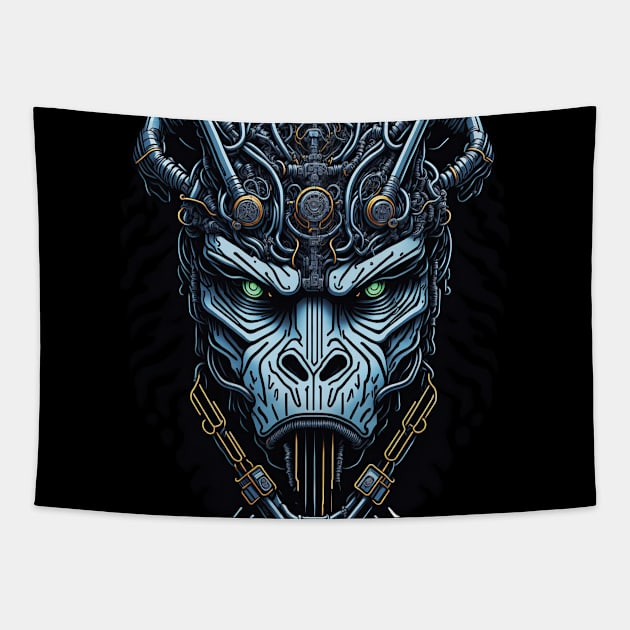 Techno Apes Tapestry by Houerd