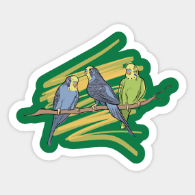 Budgie Bird Stickers Teepublic
