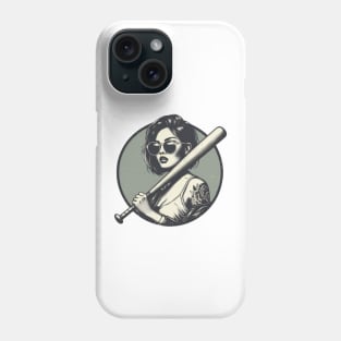 baseball badass girl Phone Case